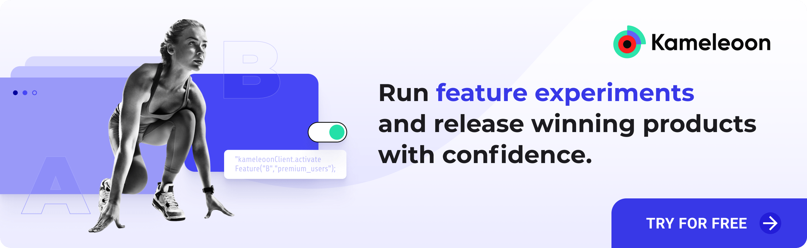 Run feature experiments and release winning products with confidence. Try for free