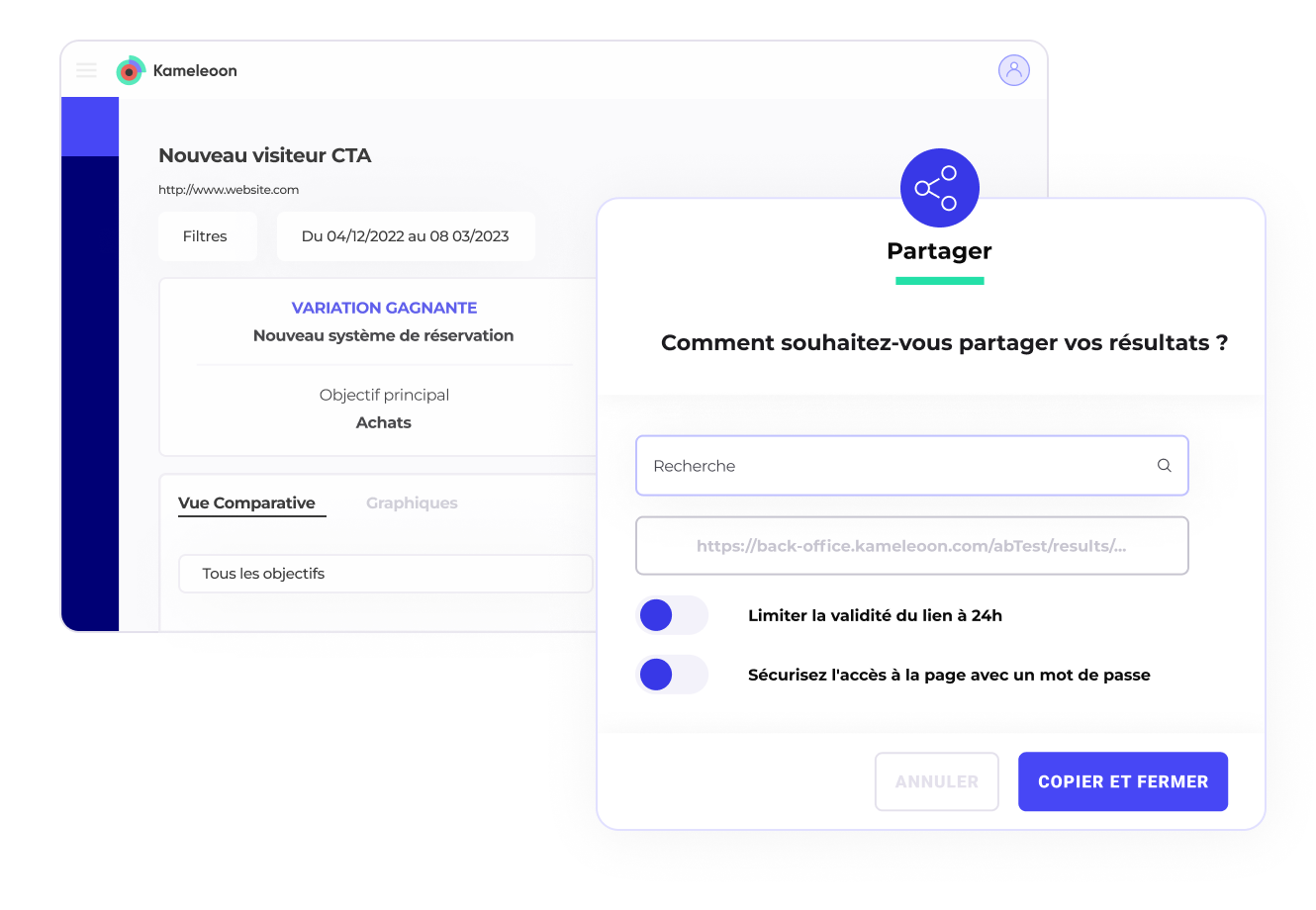 Partager les résultats A/B testing à vos équipes